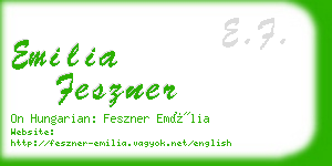 emilia feszner business card